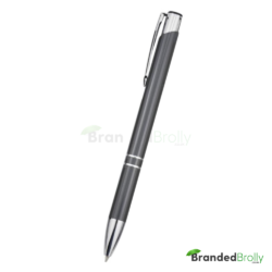Grey Metallic Branded Custom Pens