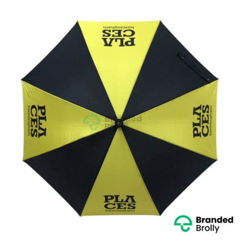 Yellow And Black Custom Golf Umbrella