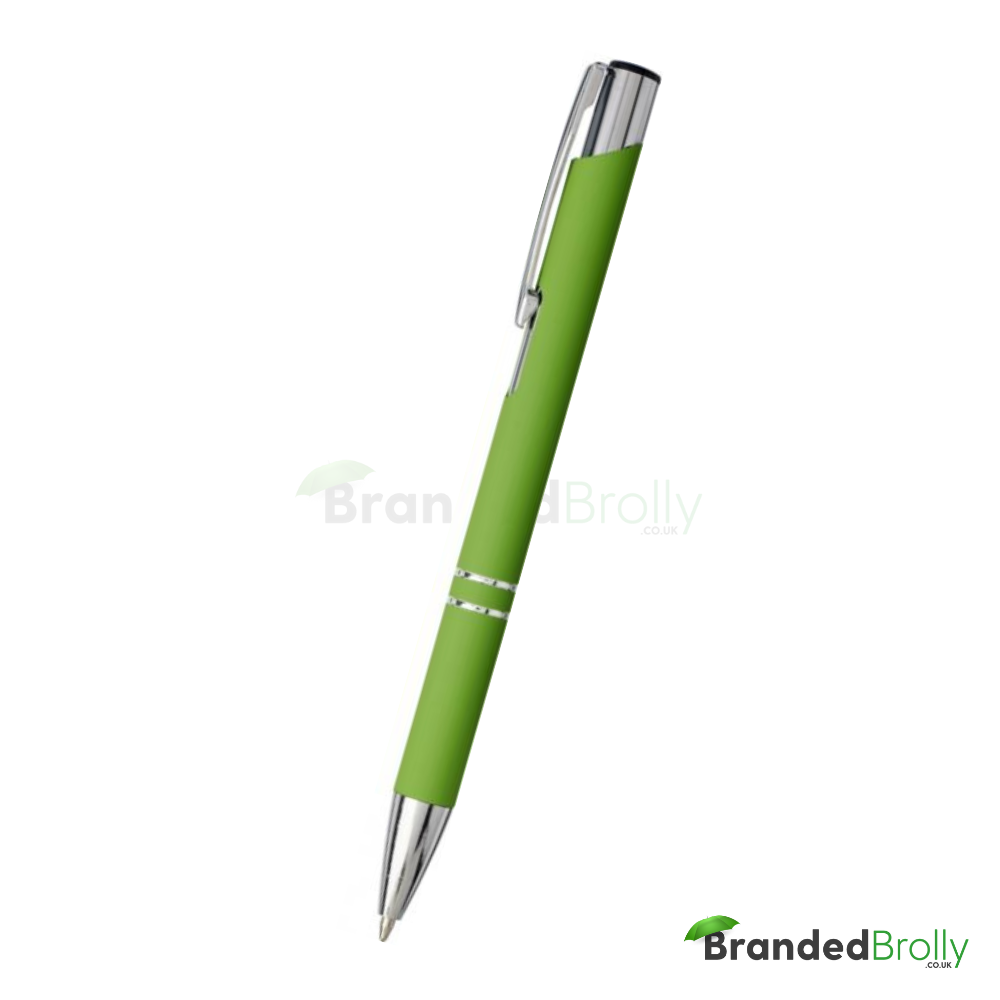 Light Green Soft Touch Custom Pens