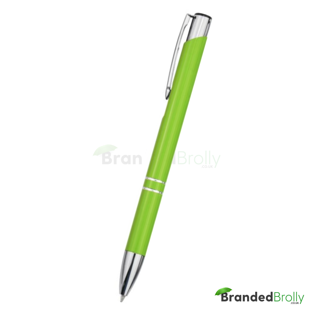 Green Metallic Branded Custom Pens