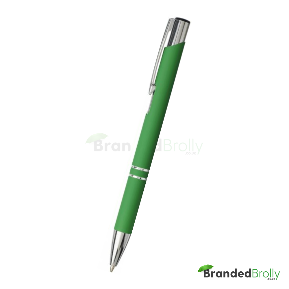 Dark Green Soft Touch Custom Pens