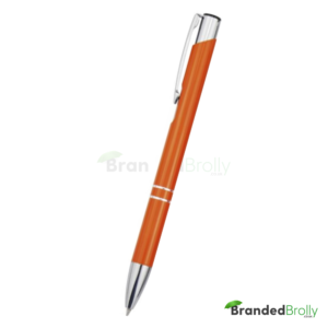 Orange Metallic Branded Custom Pens