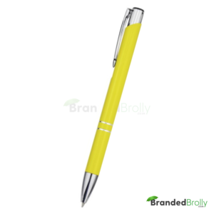 Yellow Metallic Branded Custom Pens