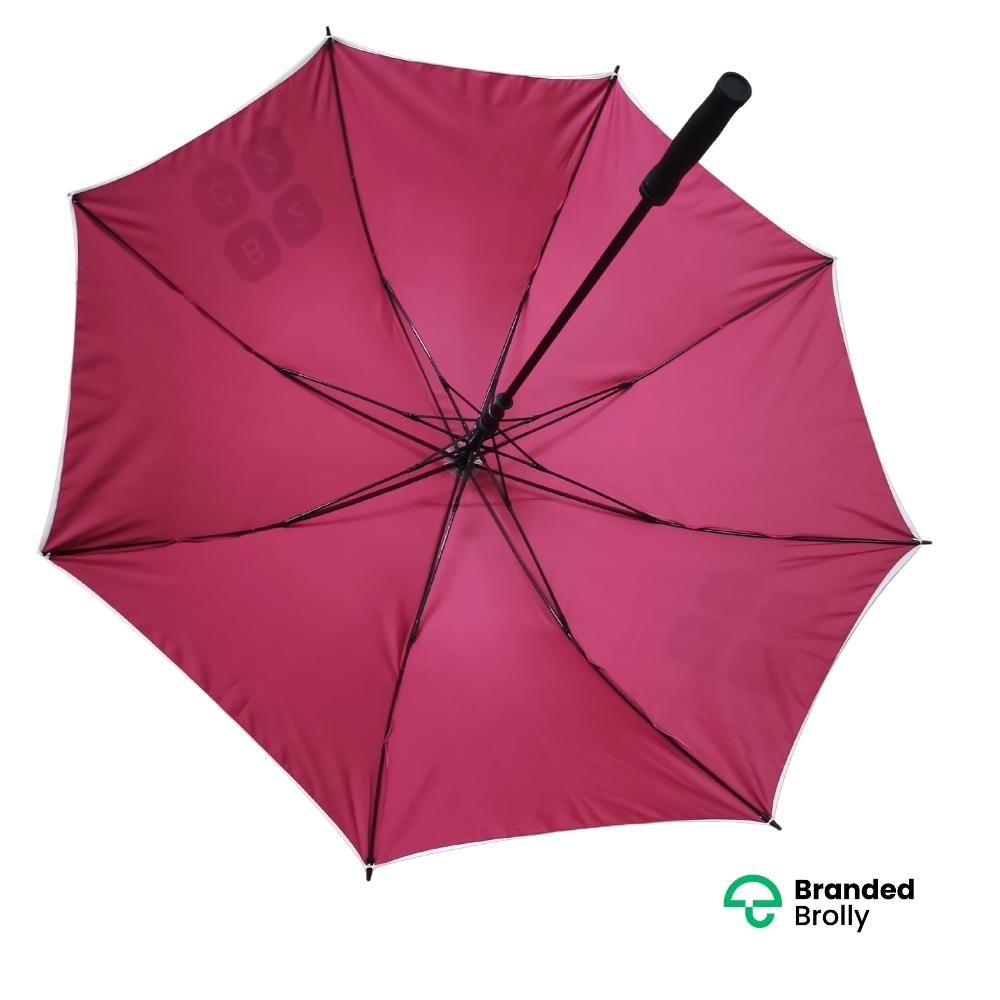 Double Canopy Red And White Custom Umbrella