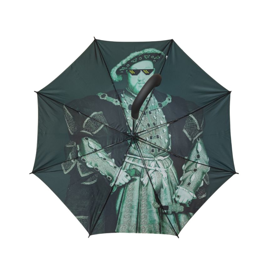 Dual Canopy Print Branded City Walker Vogue Umbrella