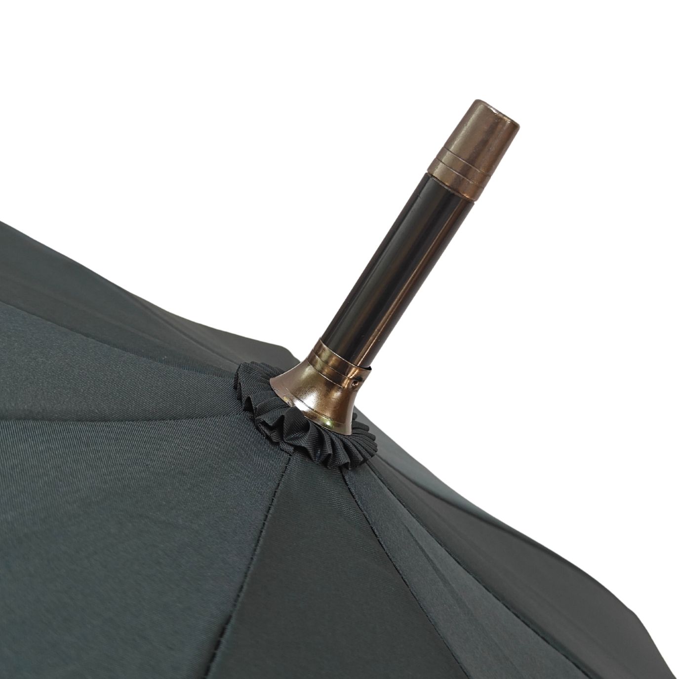 Wood handle golf umbrella underside