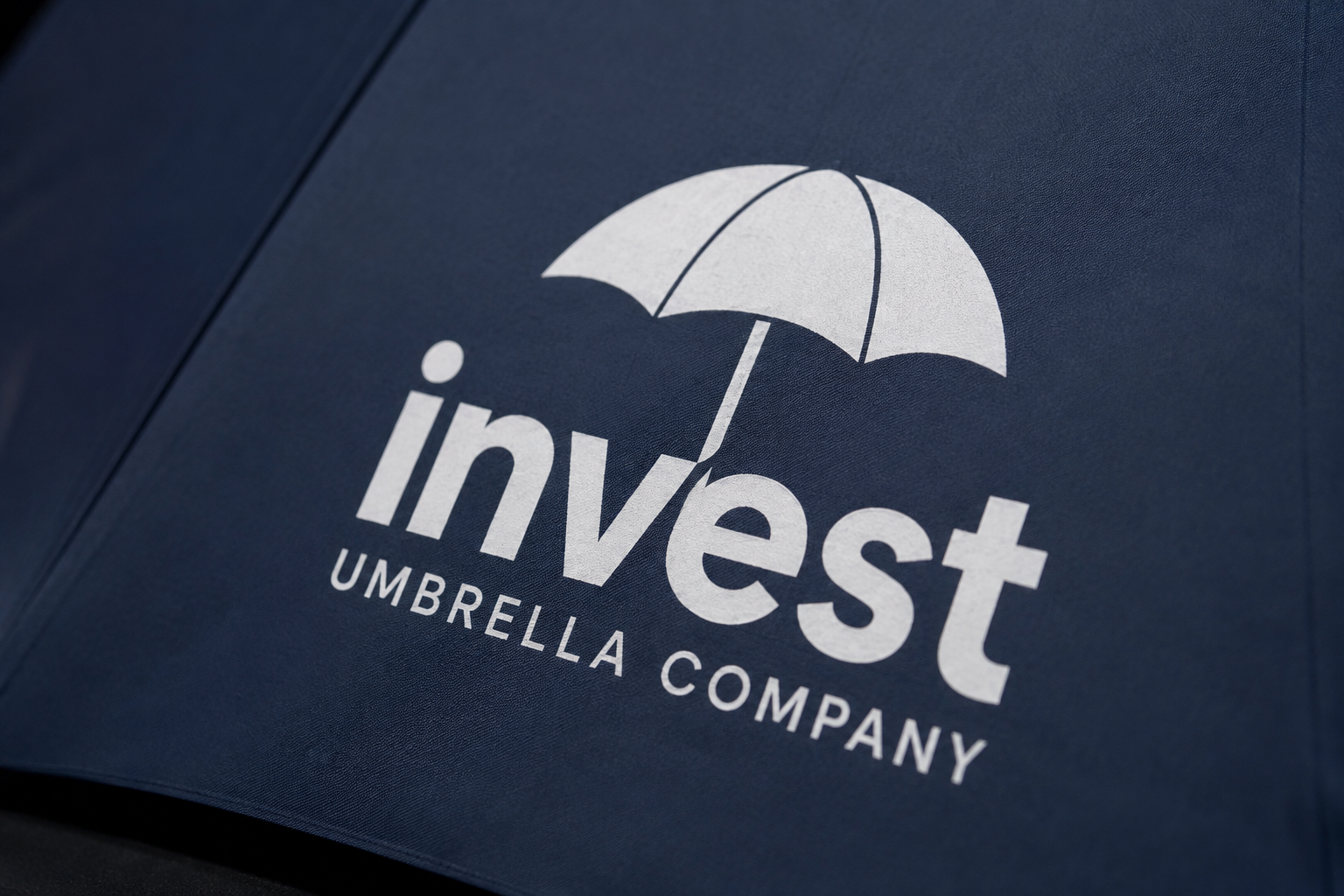 Screenprinted logo on canopy fabric — print finish example