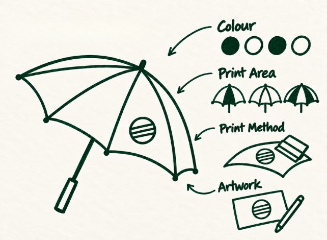 Customise your branded umbrella