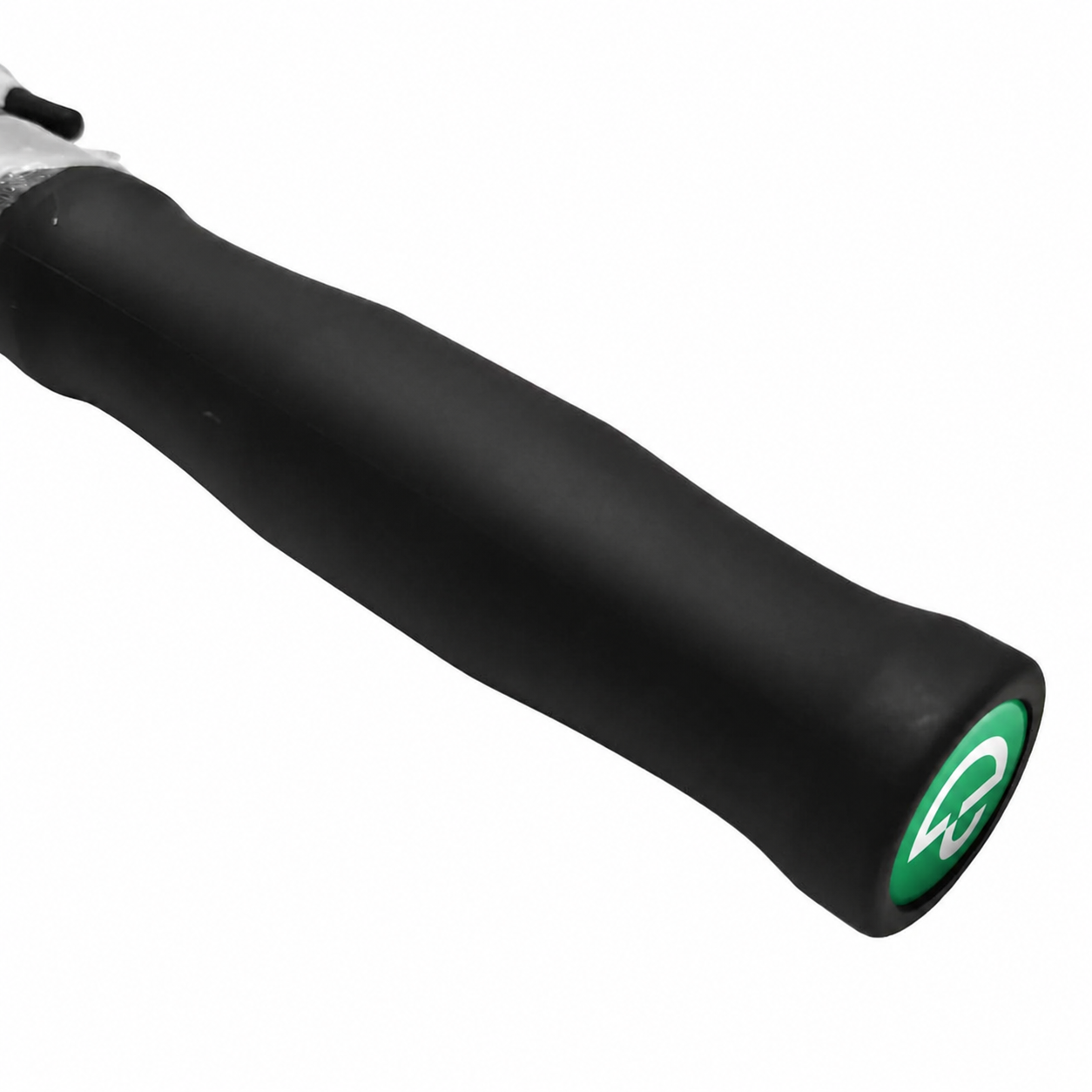 Logo fitted into umbrella handle base