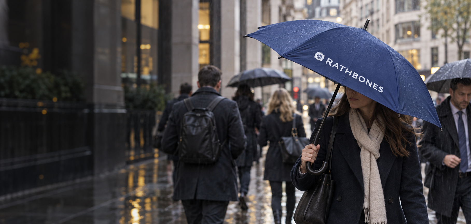 Bespoke branded city walking umbrella