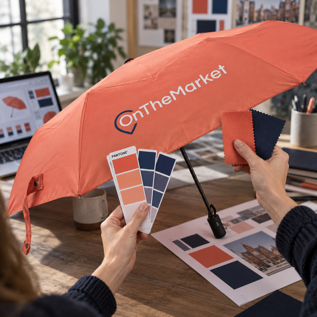 Bespoke branded telescopic umbrella