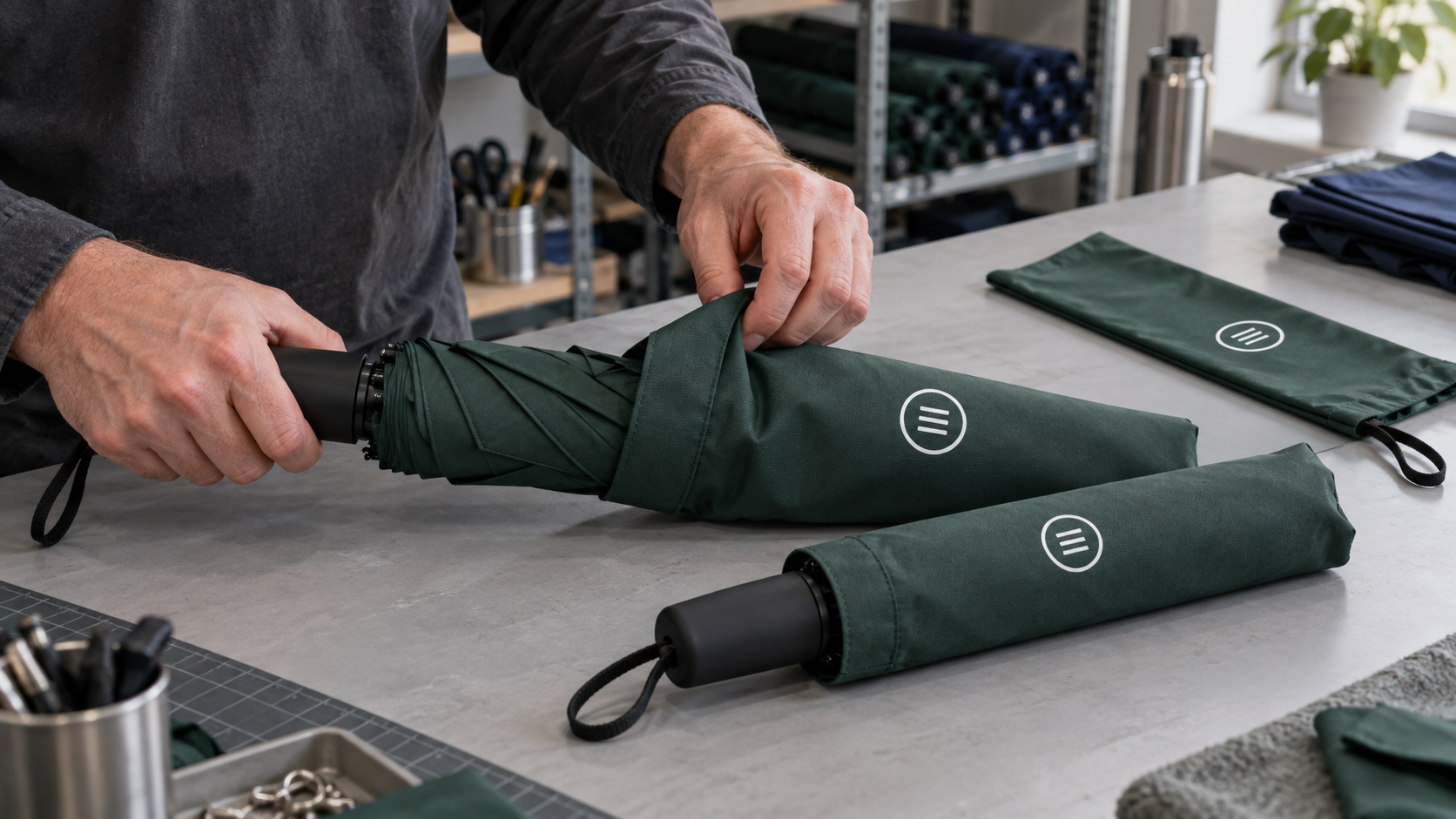 Custom branded umbrella sleeve