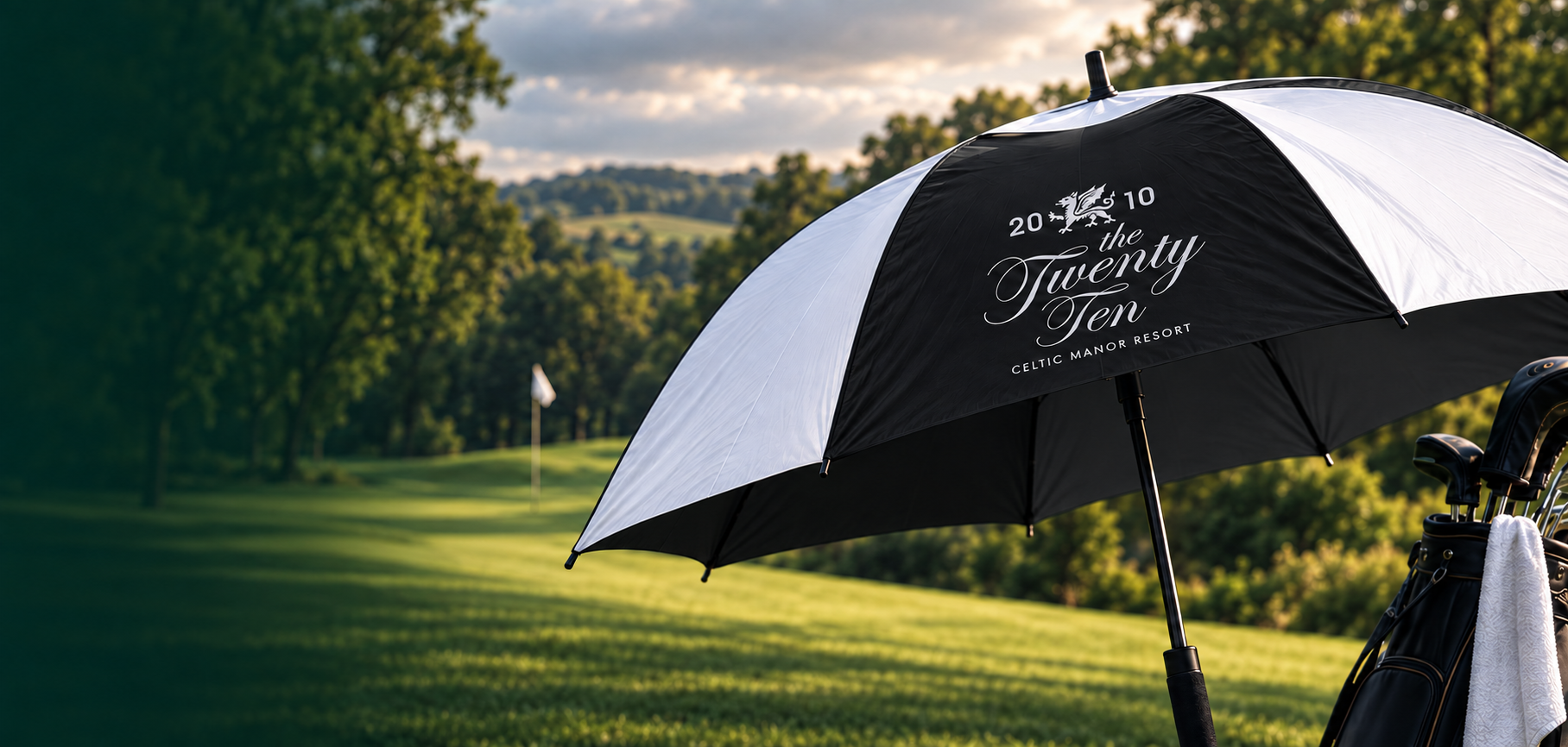 Branded golf umbrella