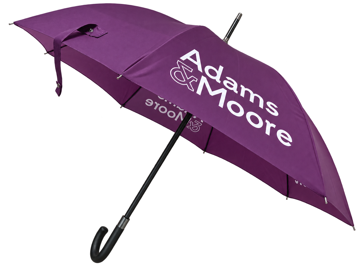 Purple Walker Pro umbrella with printed canopy and black soft-touch crook handle