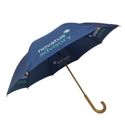 Novatus branded wood walker umbrellas